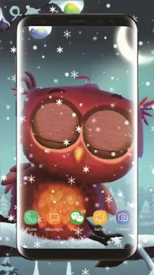 Winter Snow Owl Live Wallpaper android App screenshot 0