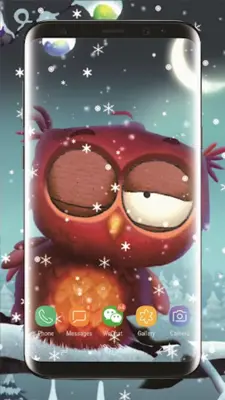 Winter Snow Owl Live Wallpaper android App screenshot 1