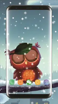 Winter Snow Owl Live Wallpaper android App screenshot 2