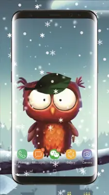 Winter Snow Owl Live Wallpaper android App screenshot 3