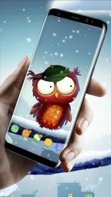 Winter Snow Owl Live Wallpaper android App screenshot 4